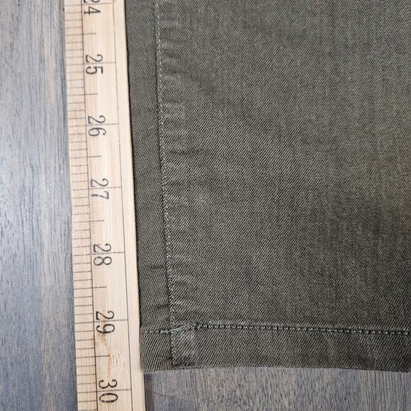 Eileen Fisher Womens 12 Skinny Stretch Lightweight Pants Olive Green Mid Rise - Picture 9 of 9